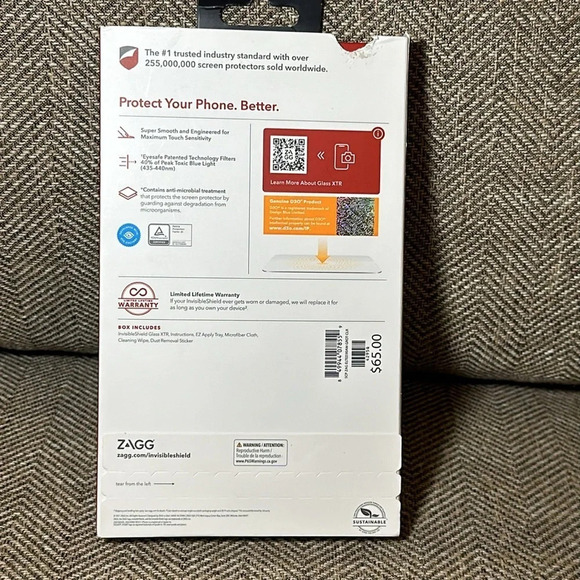 NWT Zagg Invisible Shield Glass XTR iPhone 13 Pro Max Screen Protector $65 MSRP - Picture 8 of 8